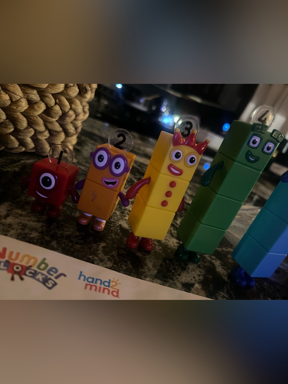 Numberblocks Figures and Activity Set, numbers 1-5, math links character cubes